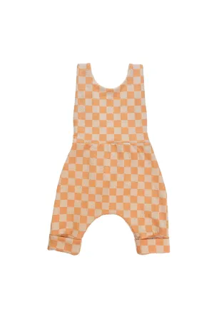 Grow With Me Shorts Overalls | Clementine Sorbet Checkered