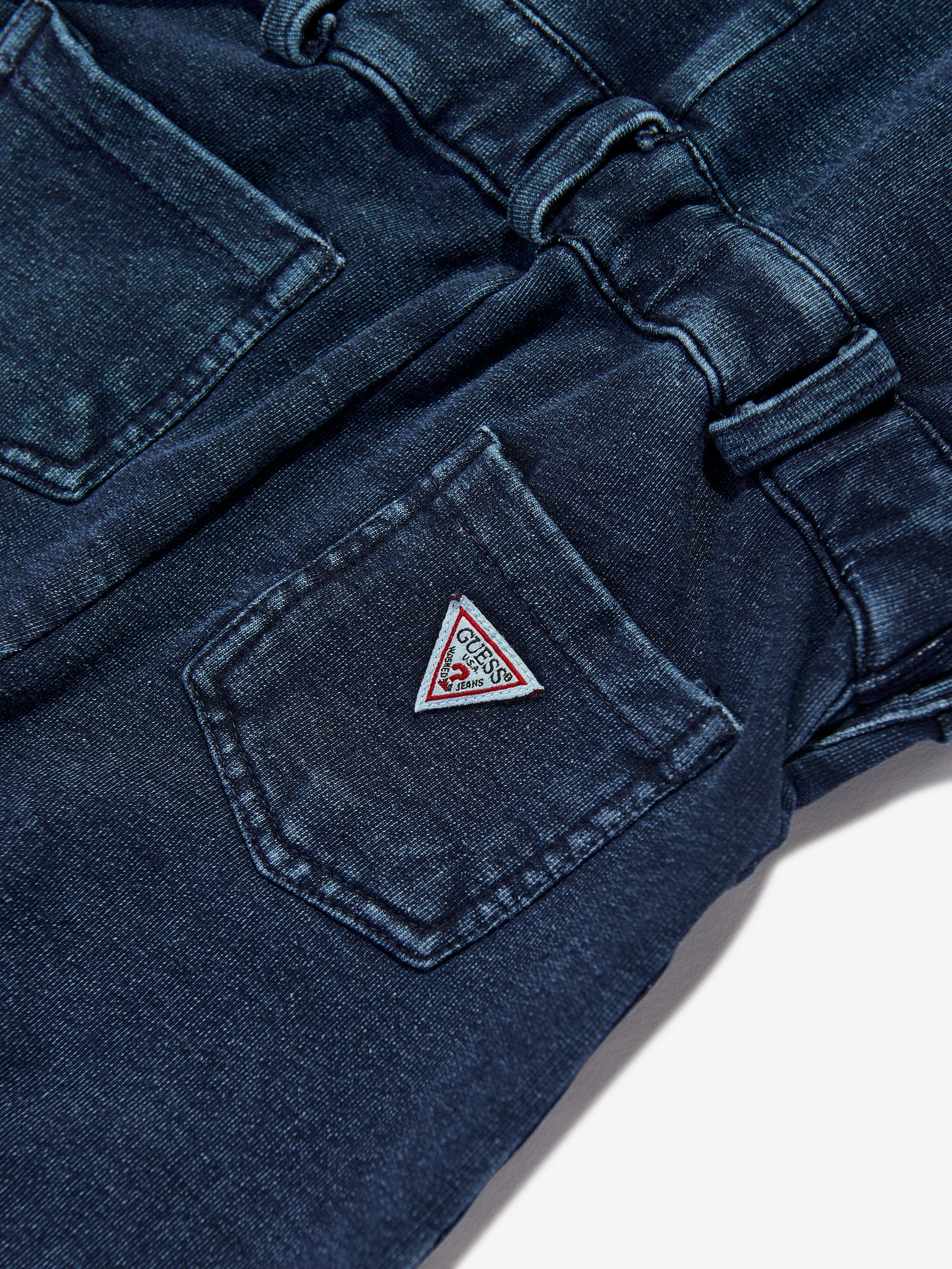 Guess Baby Boys Denim Knit Dungarees in Blue