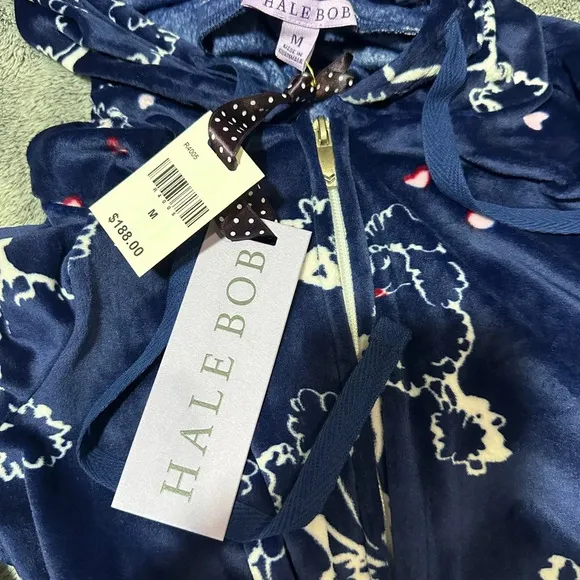 Hale Bob Lounge Pajama Onesie with Poodles size Medium