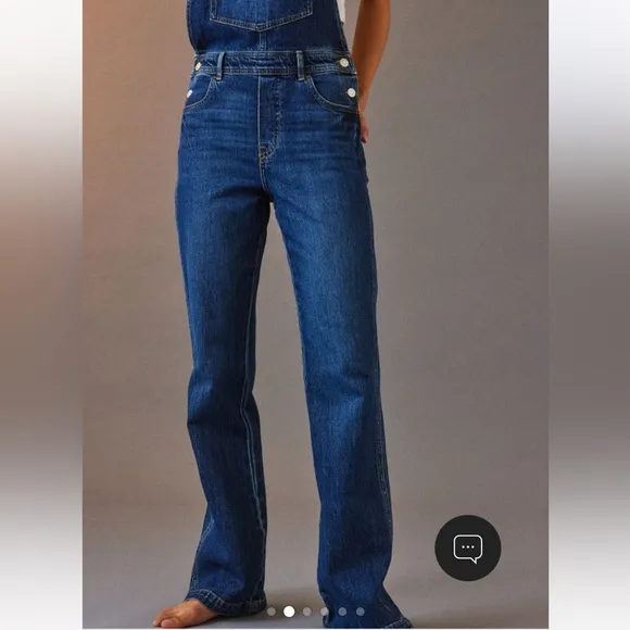 H&amp;M Flared Denim Overalls NWOT