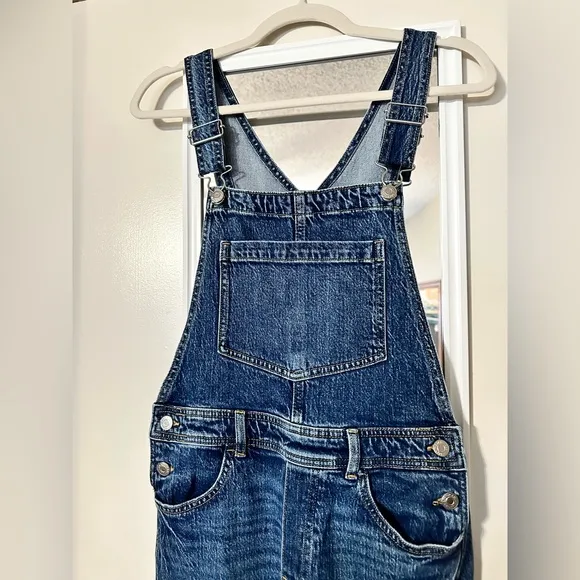H&amp;M Flared Denim Overalls NWOT