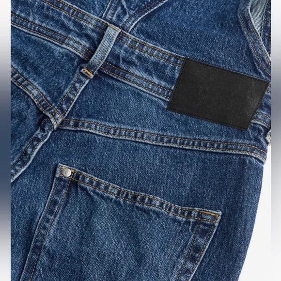 H&amp;M Flared Denim Overalls NWOT