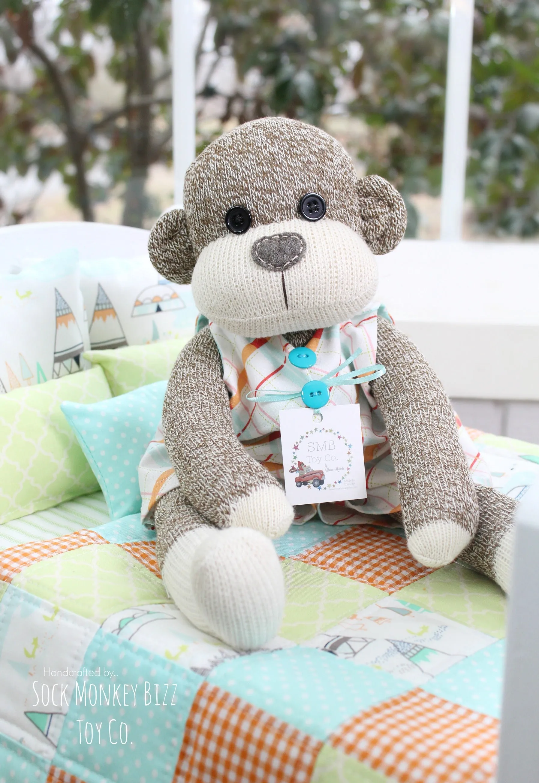 Handcrafted Doll Bedding and Matching Pajama Romper