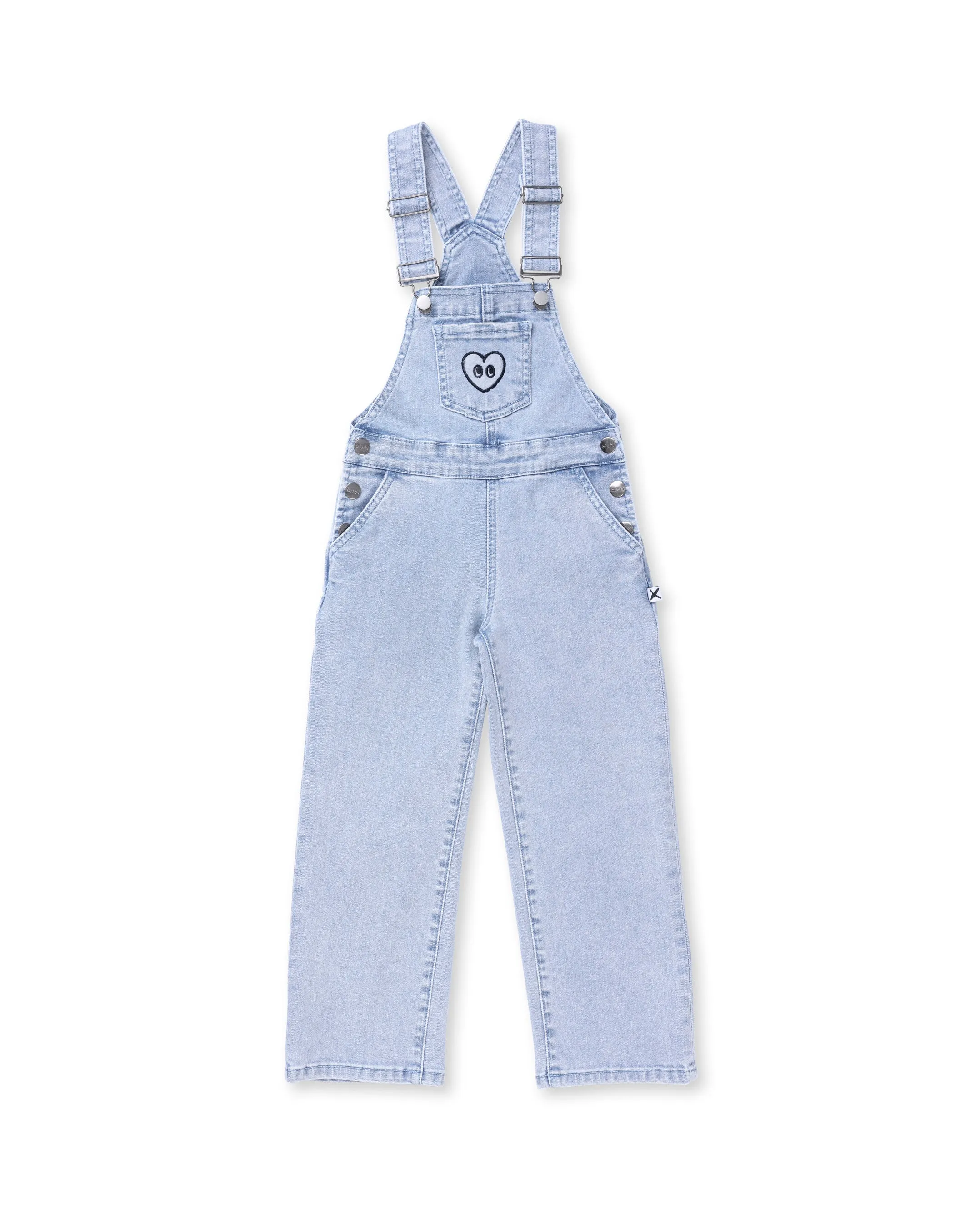 Happy Heart Denim Overalls