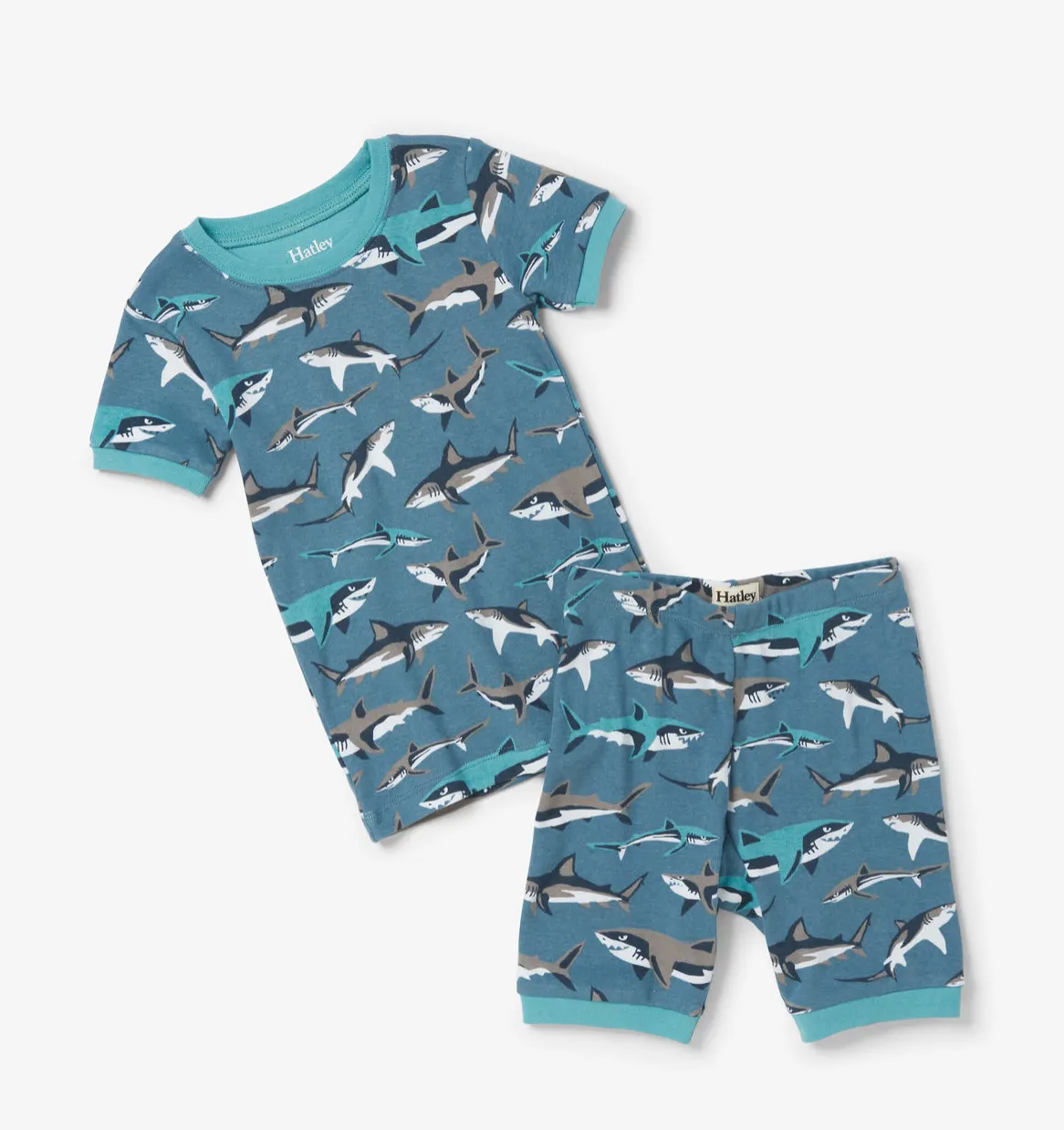 Hatley Sneak Around Sharks Summer Pyjamas