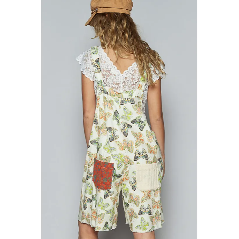 Heart A Flutter Shorts Overalls