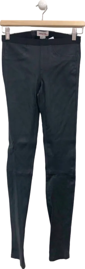 Helmut Lang Black Leather Leggings UK 4
