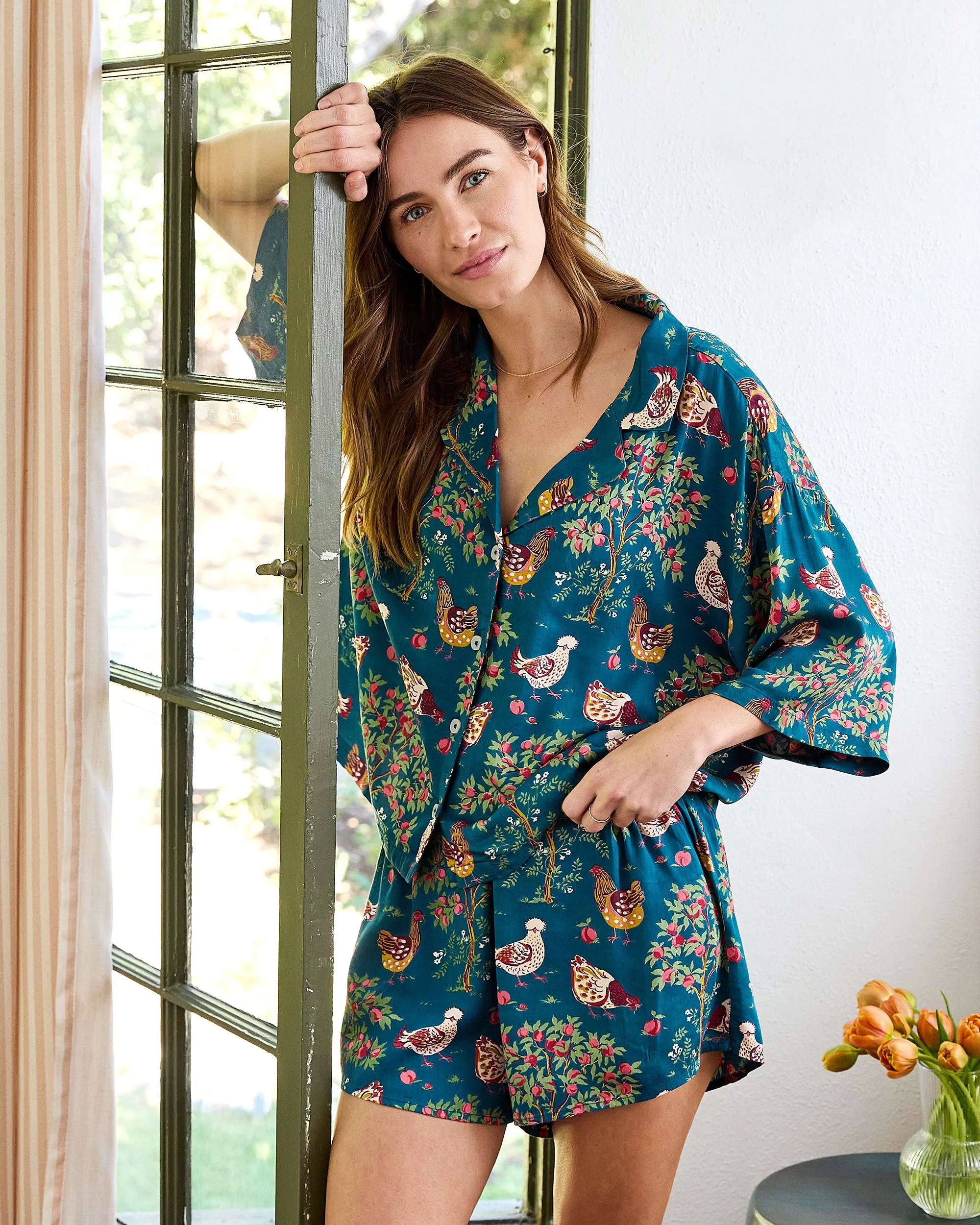 Hen House - Satin Sweet Dreams Set - Navy