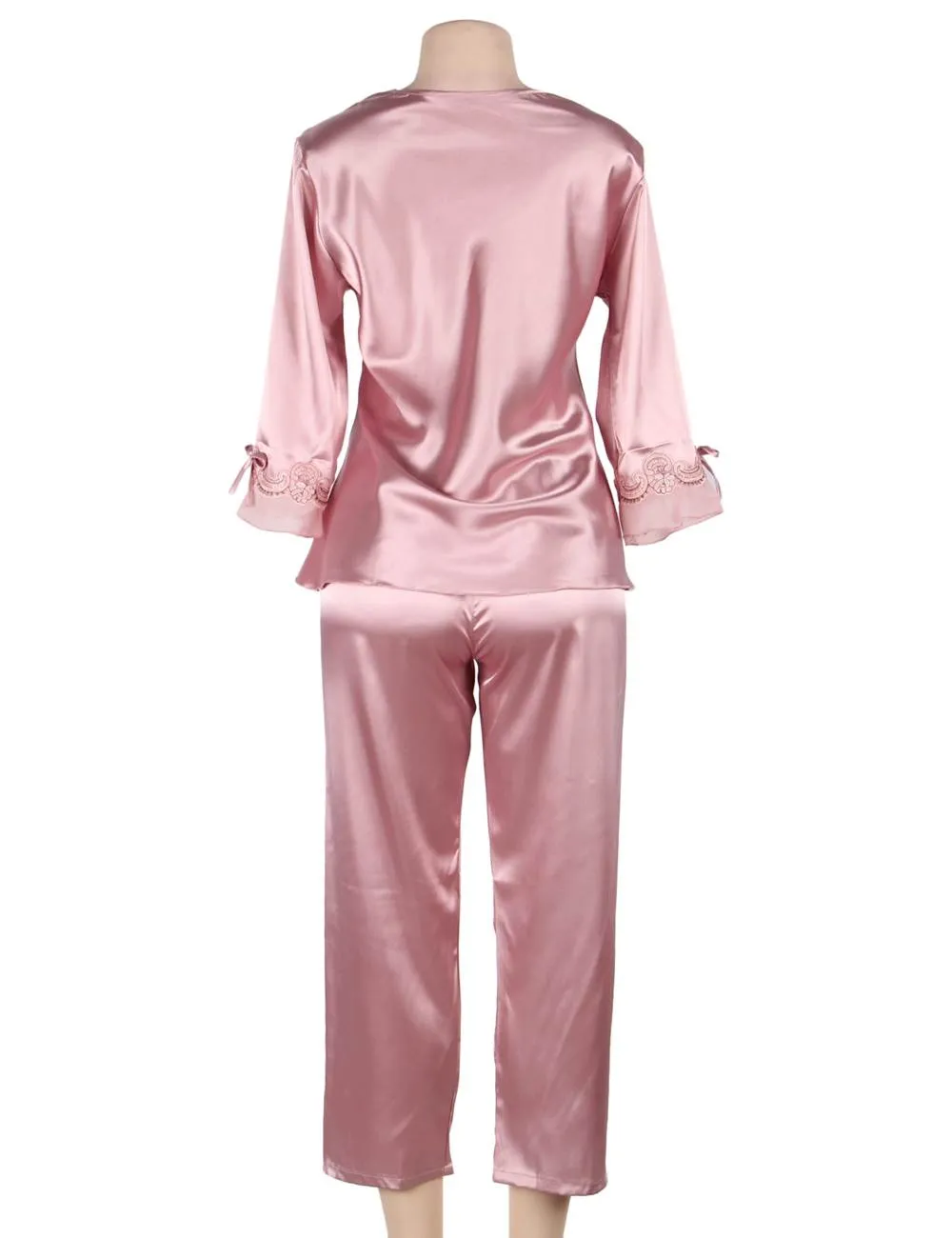 High Quality Long Sleeve Silk Pajama Egypt Set Two Piece Set in