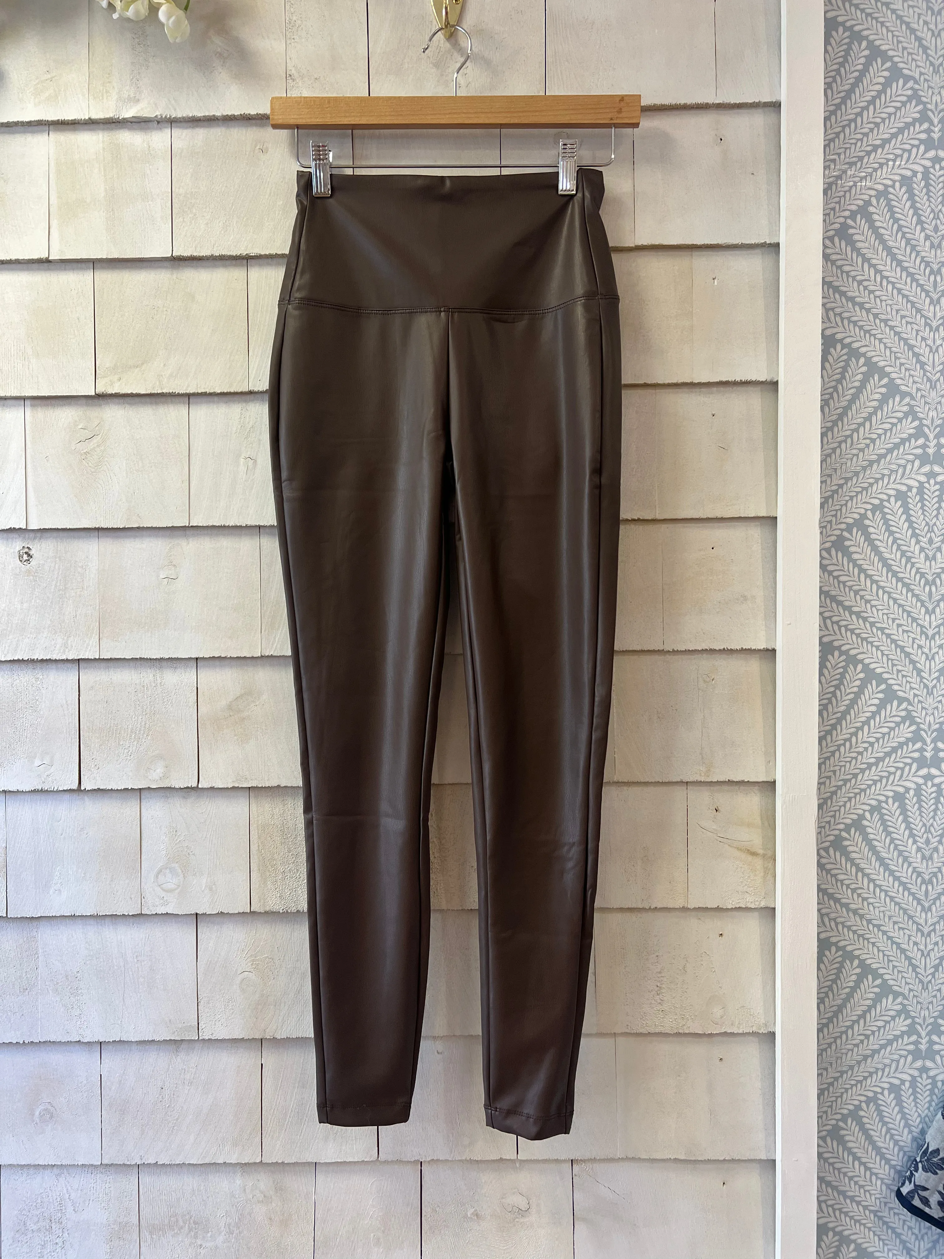 High Rise Faux Leather Leggings