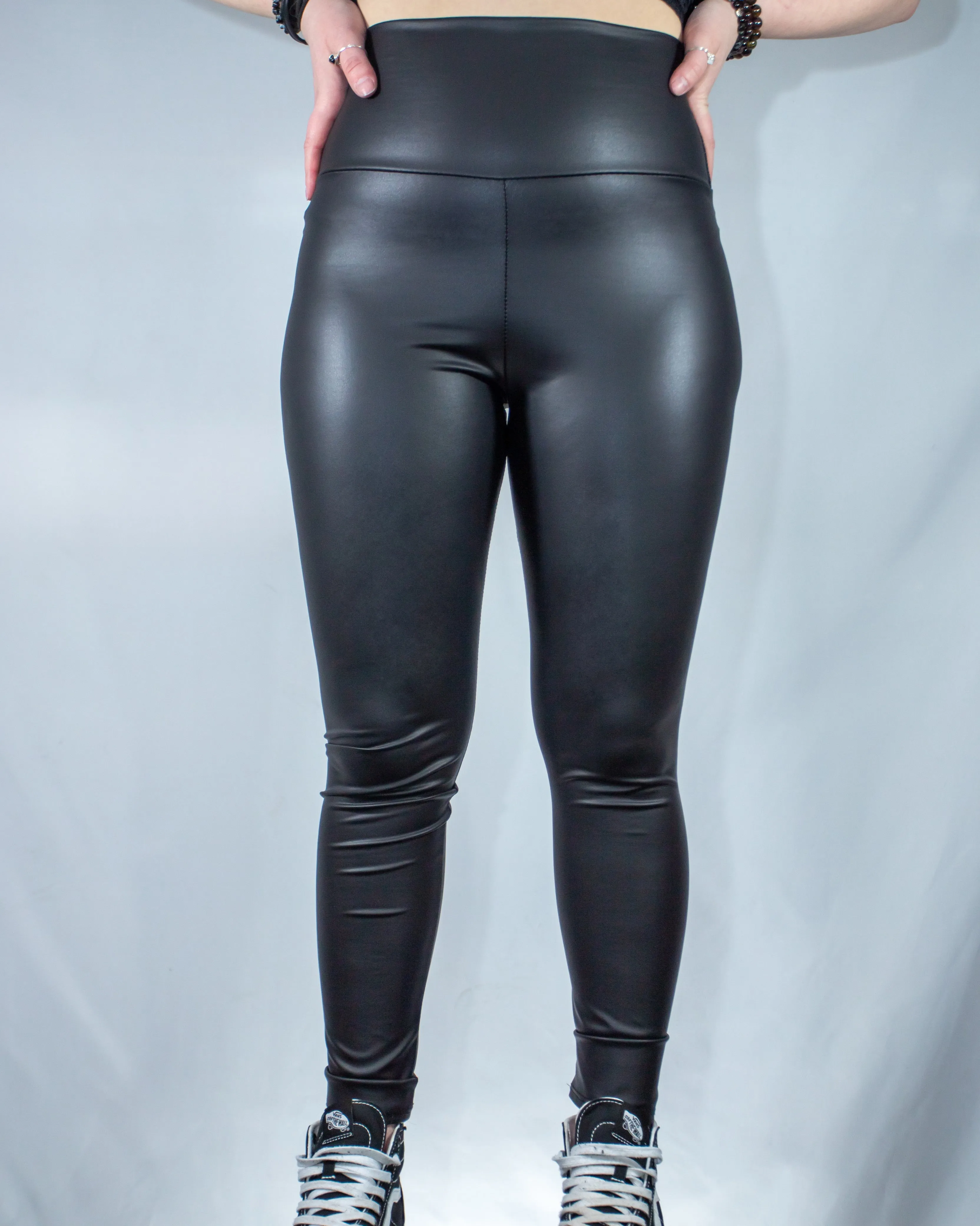 High Waist Faux Leather Legging