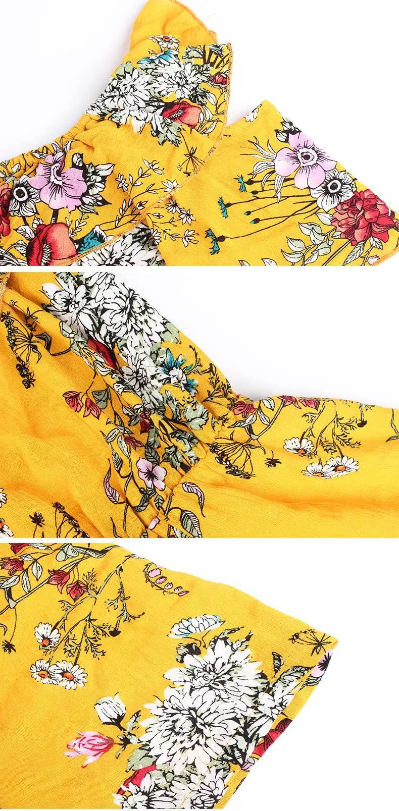 High Waist Slim Printed Holiday Beach Chiffon Jumpsuit