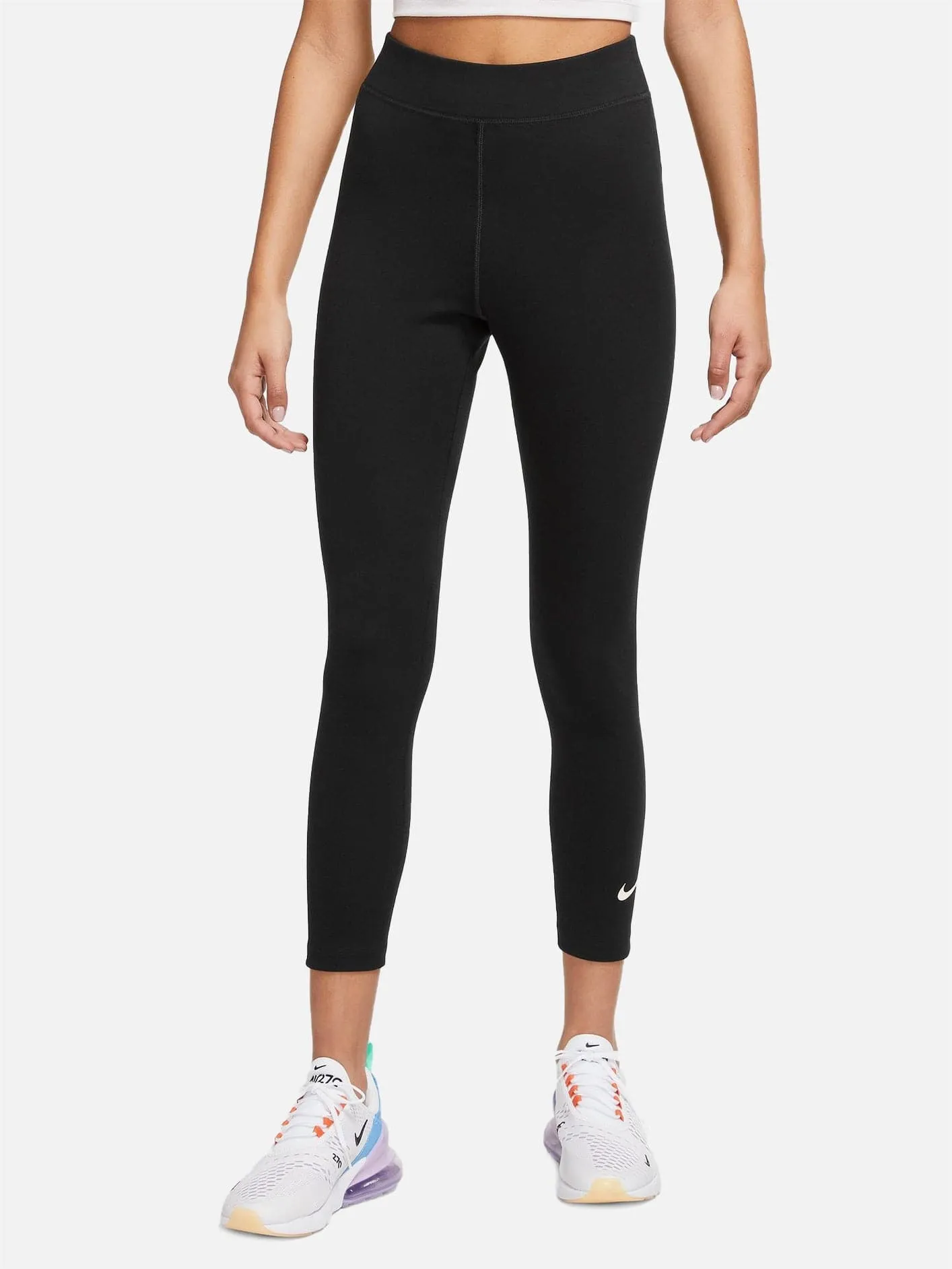 High Waisted 7/8 Leggings - Black