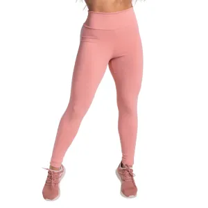High-Waisted Pink Leggings – White Side Stripe Detail, Perfect Fit, Stretchable Fabric