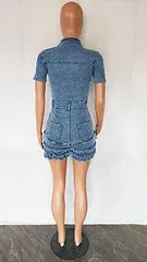 Hot selling tassel denim jumpsuit AY3419