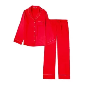 I Love You Silky Satin Long Sleeve Pajamas