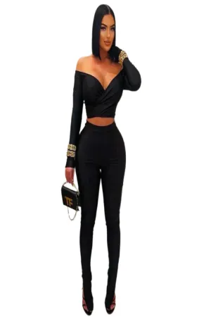 Ice Scuba Wrap Top and Leggings Set
