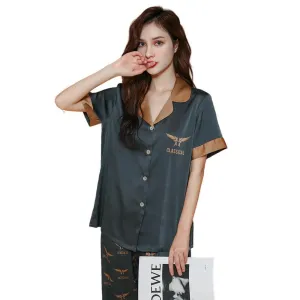 Ice Silk Pajamas Couples Homewear Set