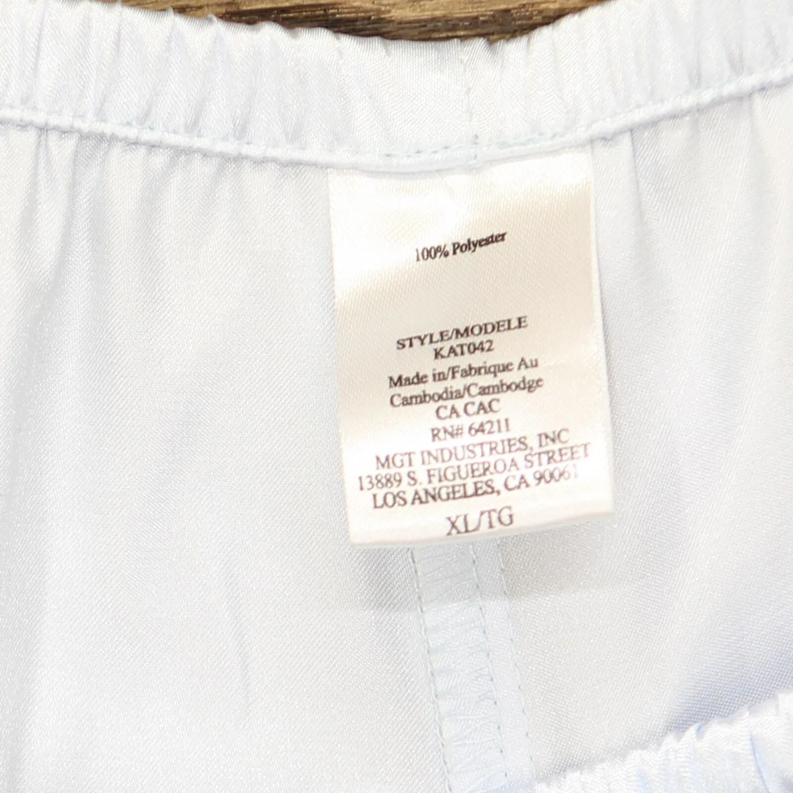 In Bloom by Jonquil Mrs Satin Short Shirt Pajamas Set Blue XL