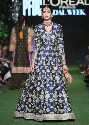 Indian Bridal Long Maxi in Blue Color for Wedding #J4311