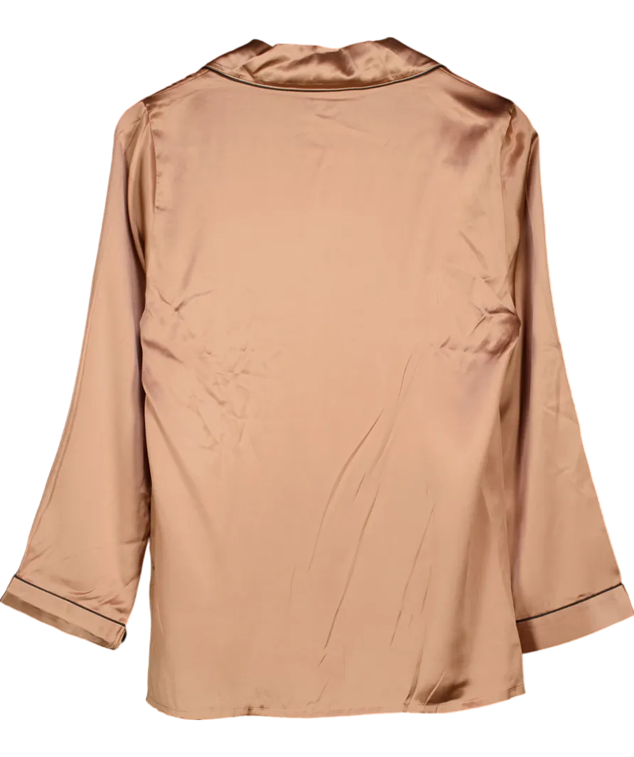 intimissimi  Mannish-cut Long Sleeve Silk Satin Shirt UK S