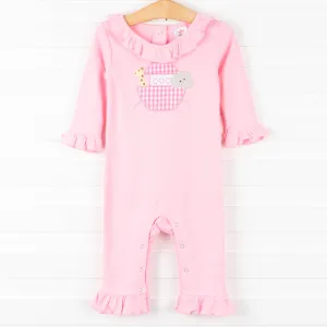 Into the Ark Long Romper, Pink