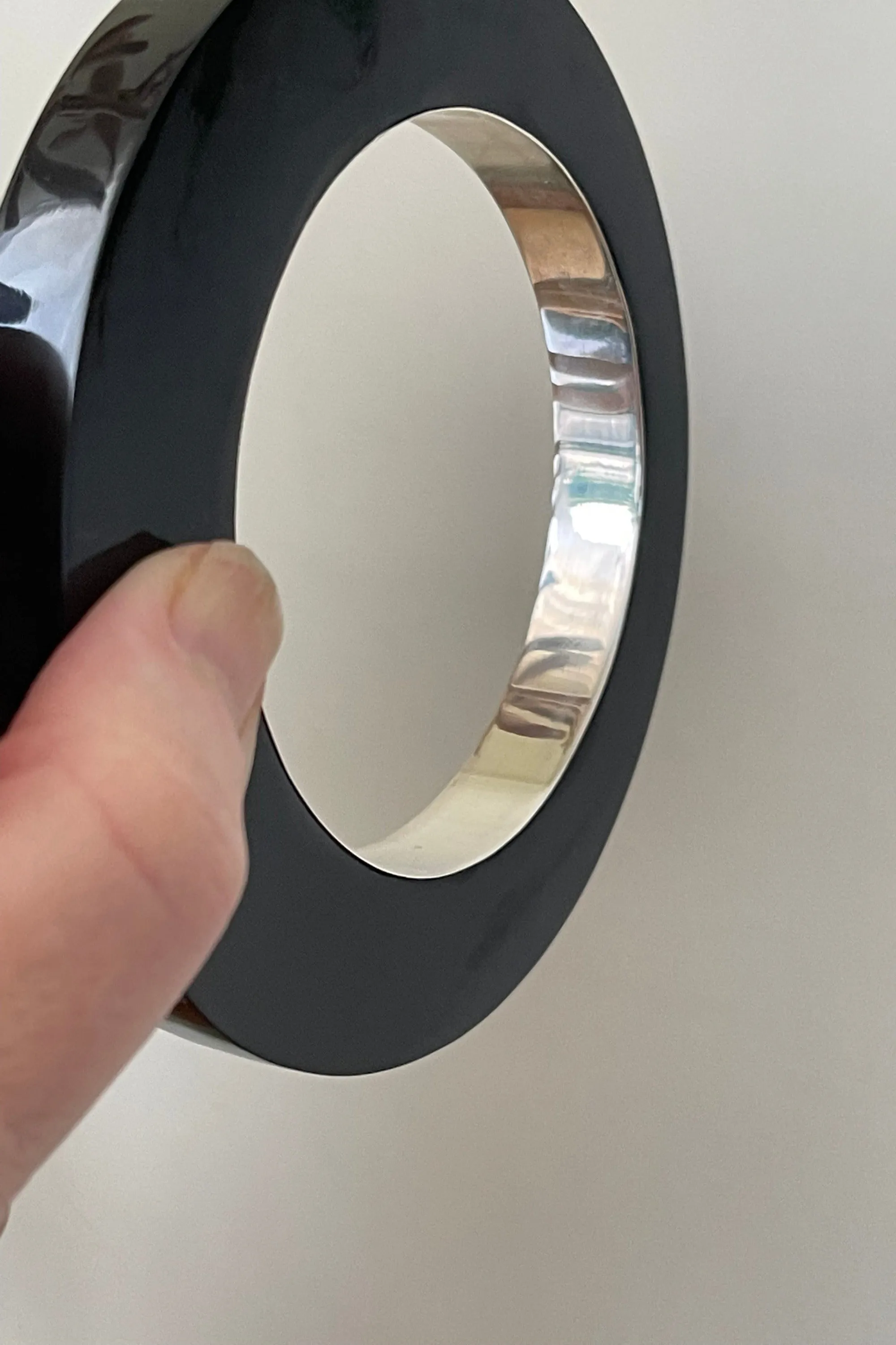 Iris - Resin Sterling Silver Bracelet - Black