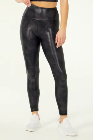 Isla Legging (Black Ombre Matte Foil)