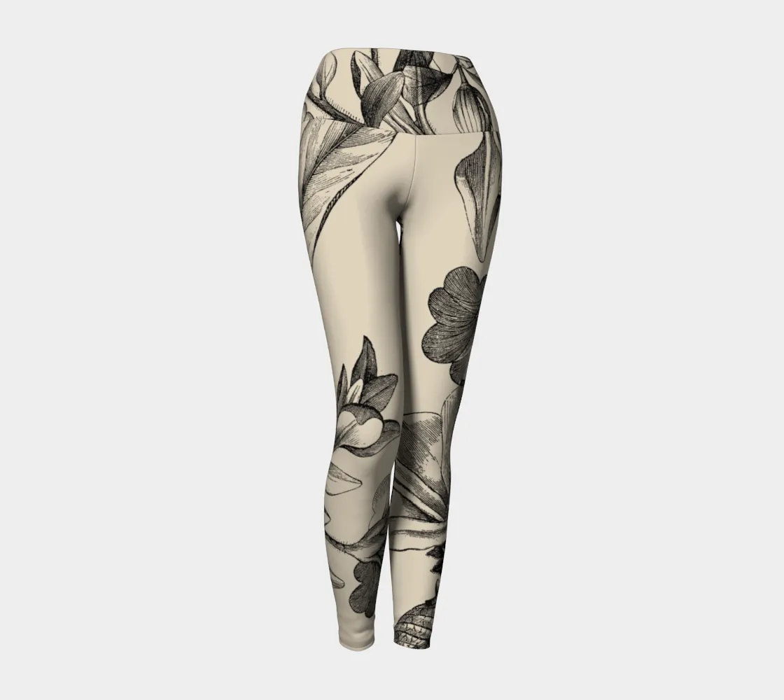 Ivory Floral Legging
