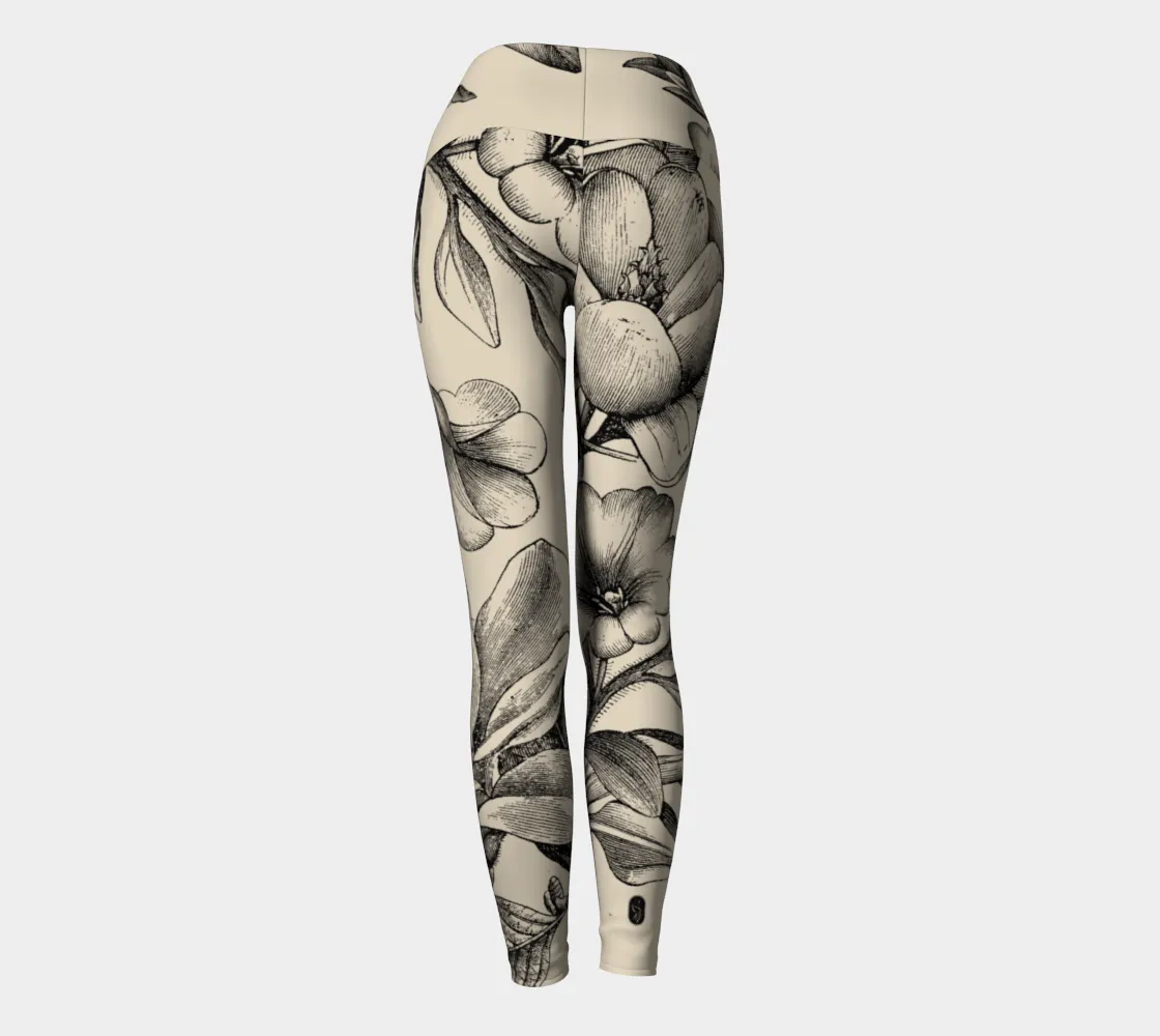 Ivory Floral Legging