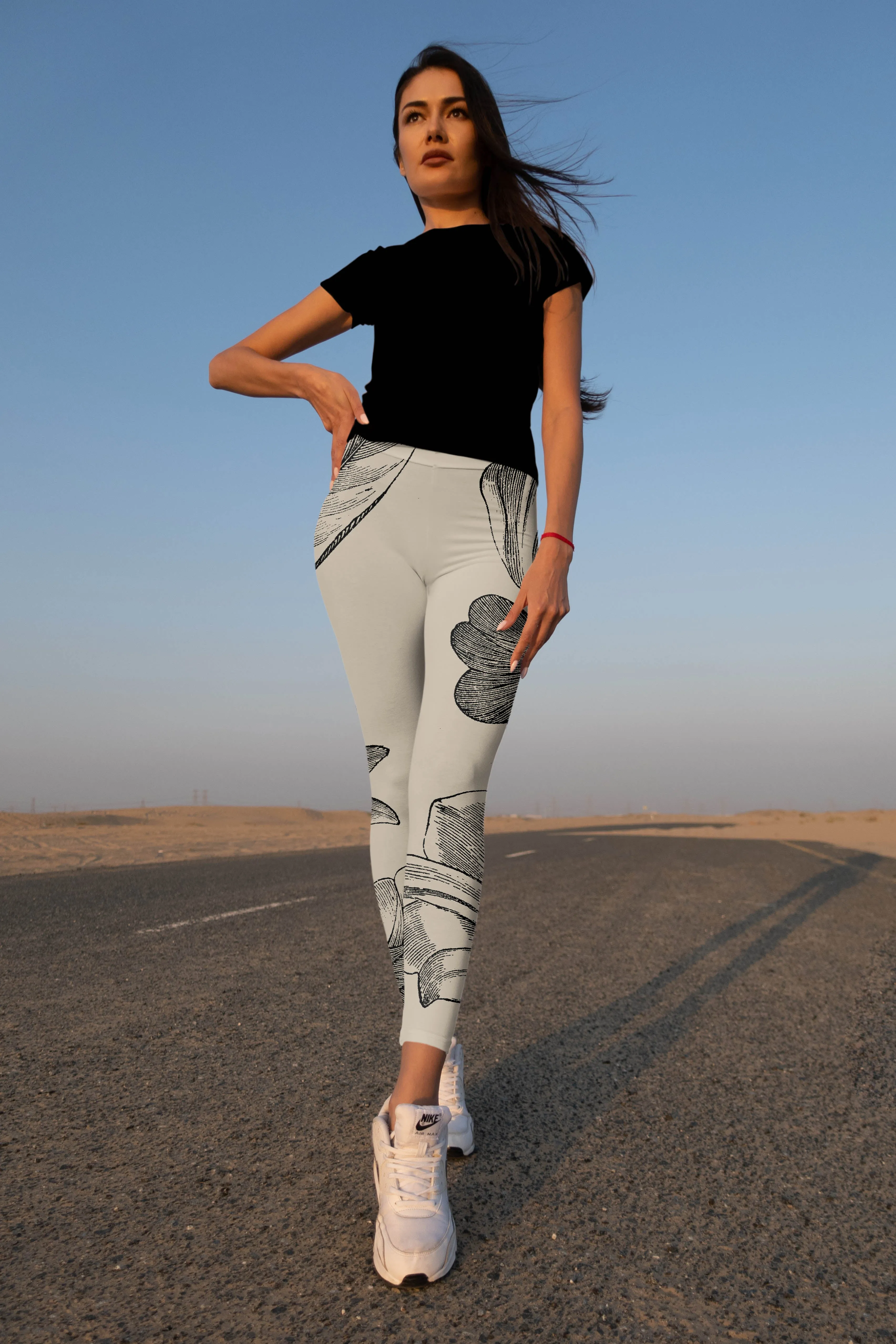 Ivory Floral Legging