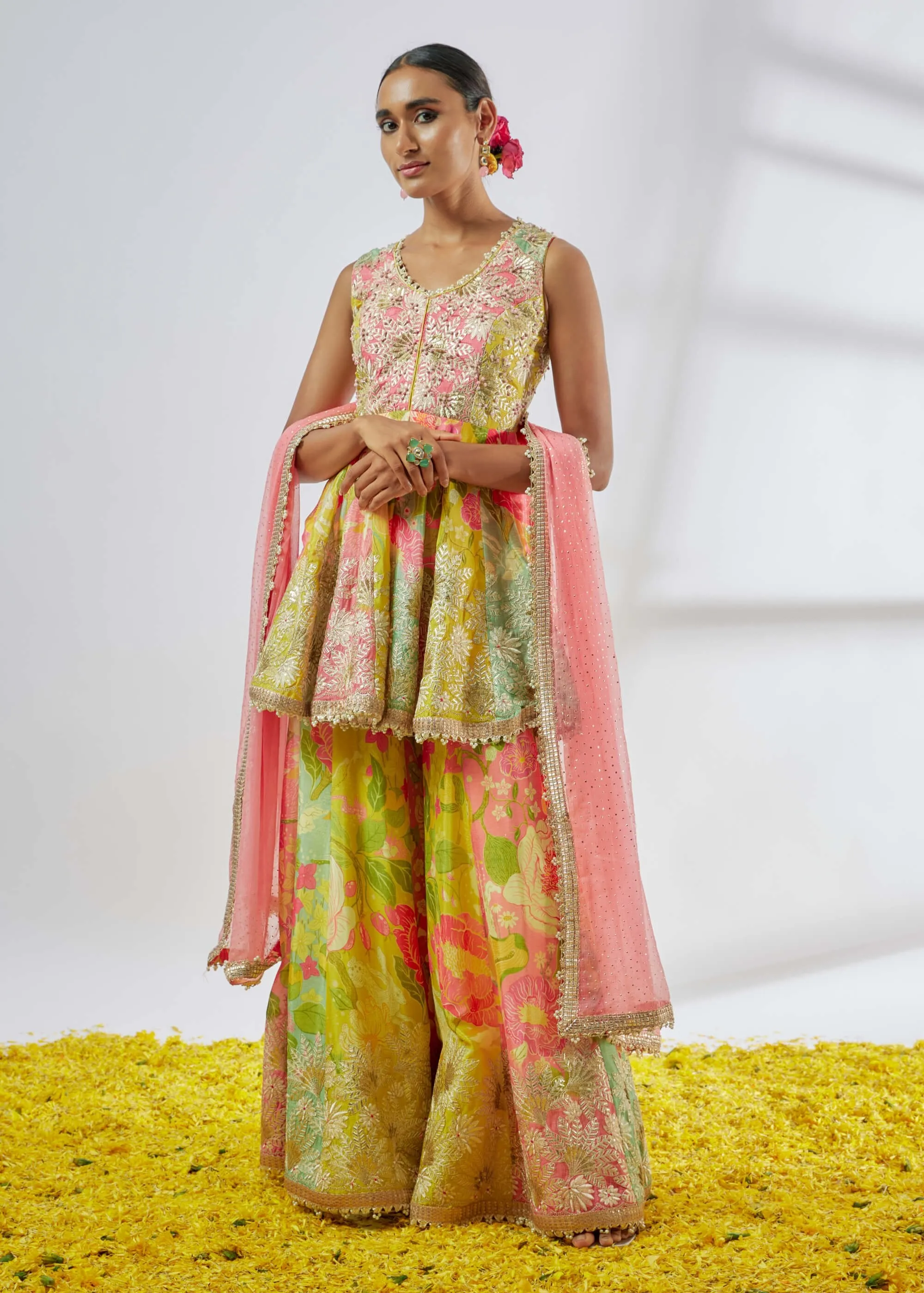 Jaanvi multicolor sharara set