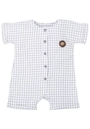 Jamiks Niklas Organic Cotton Romper - White Check