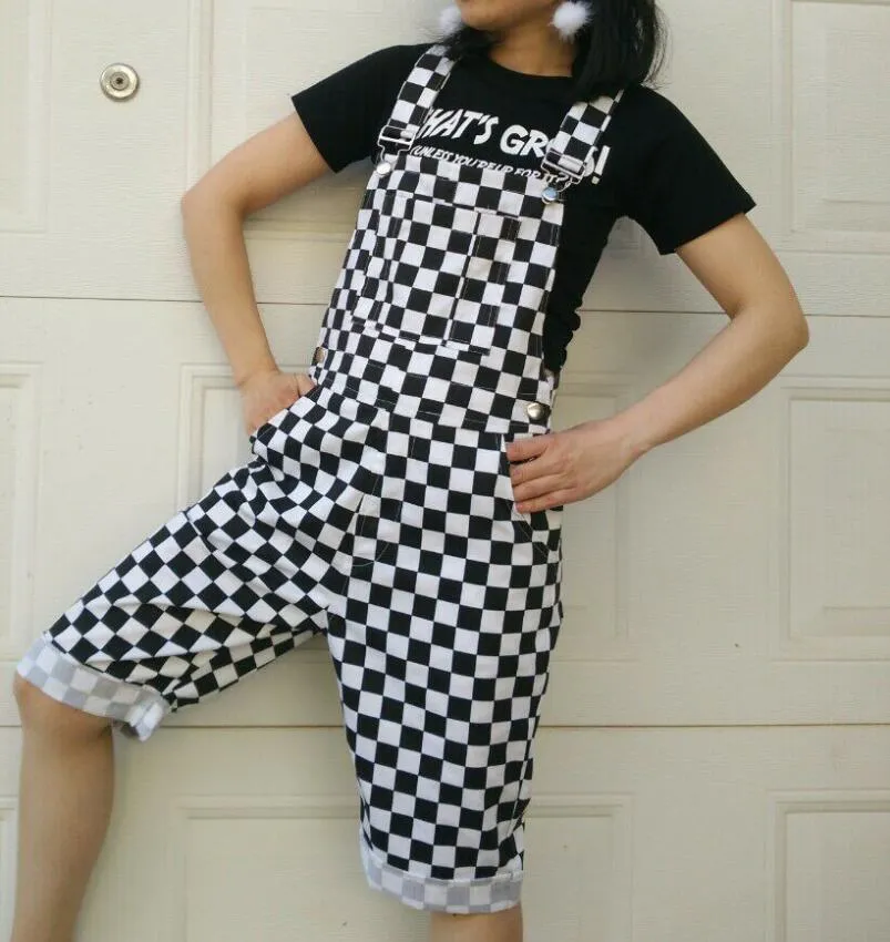 Janessa Checkerboard Plaid Jumpsuit Overalls