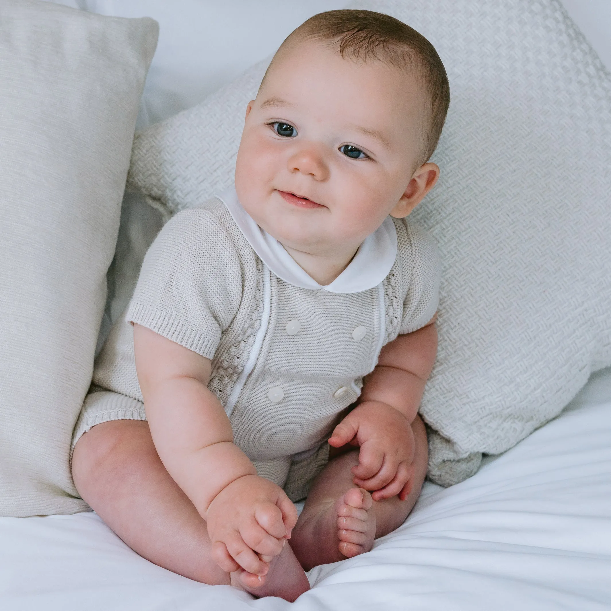 Java Stone Unisex Baby Knit Romper