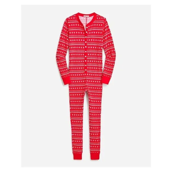 🆕J.Crew Pajamas - Waffle Henley Pajama Suit Onesie