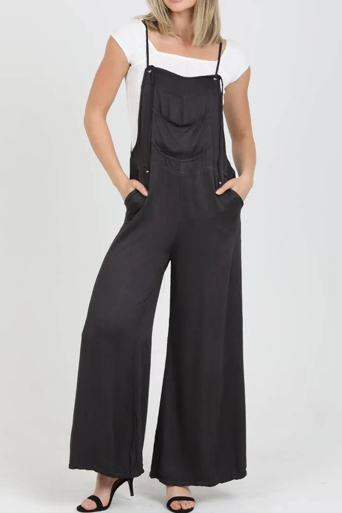 Jeanna Denim Flare Overalls
