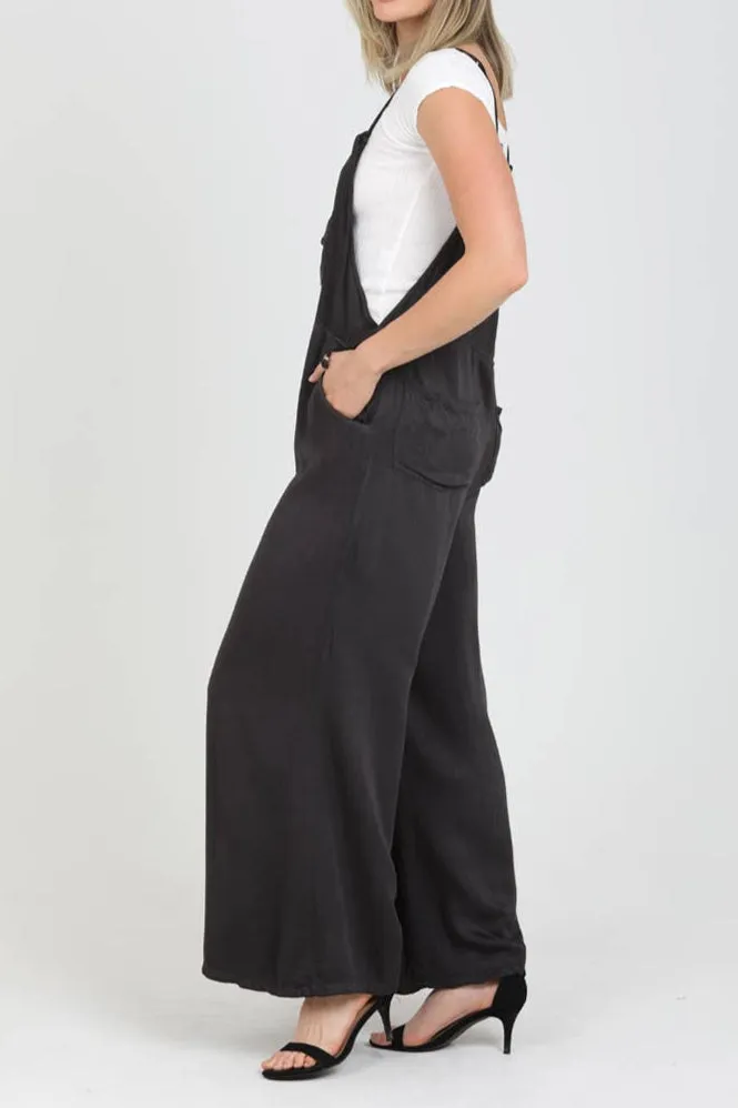 Jeanna Denim Flare Overalls