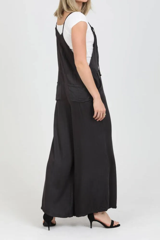 Jeanna Denim Flare Overalls