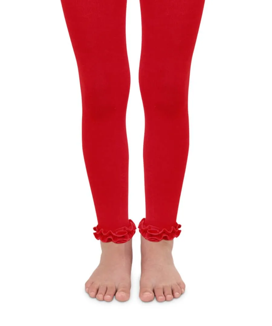Jefferies Socks Pima Cotton Ruffle Footless Tights