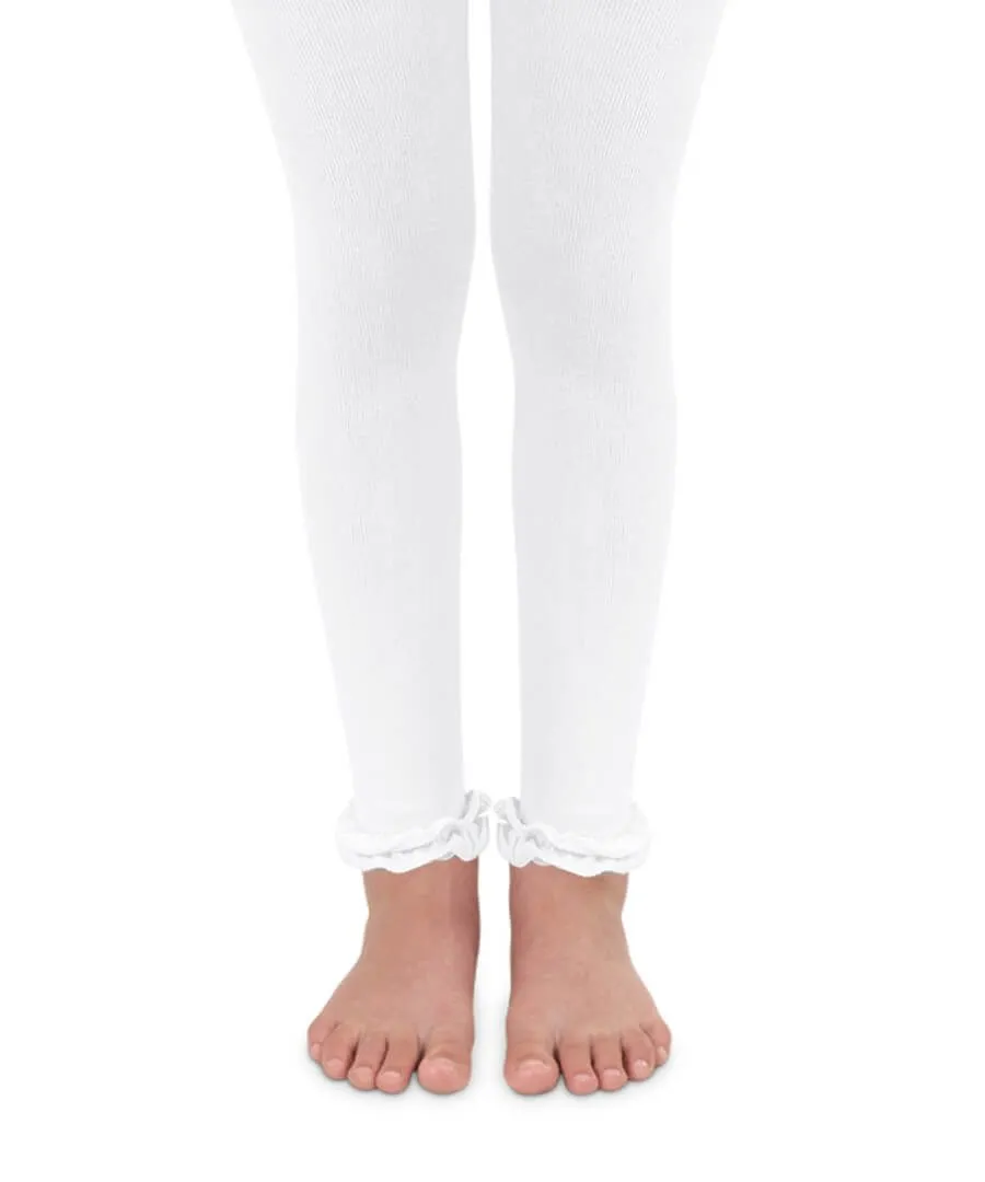 Jefferies Socks Pima Cotton Ruffle Footless Tights