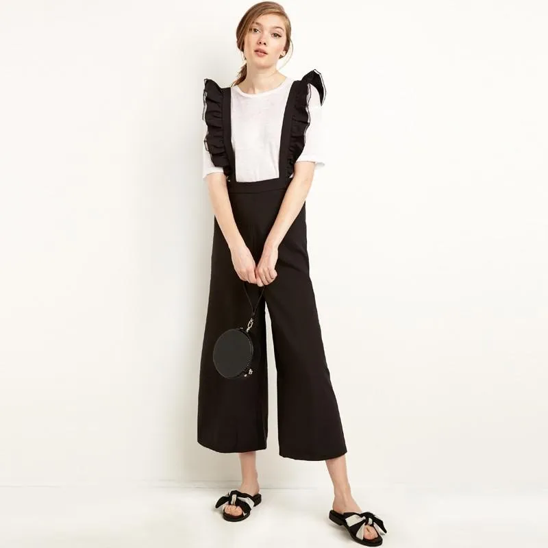 Jennifer Black Ruffle Sleeve Jumpsuit