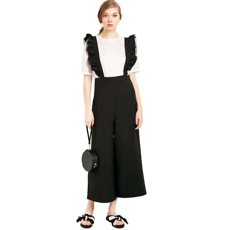 Jennifer Black Ruffle Sleeve Jumpsuit