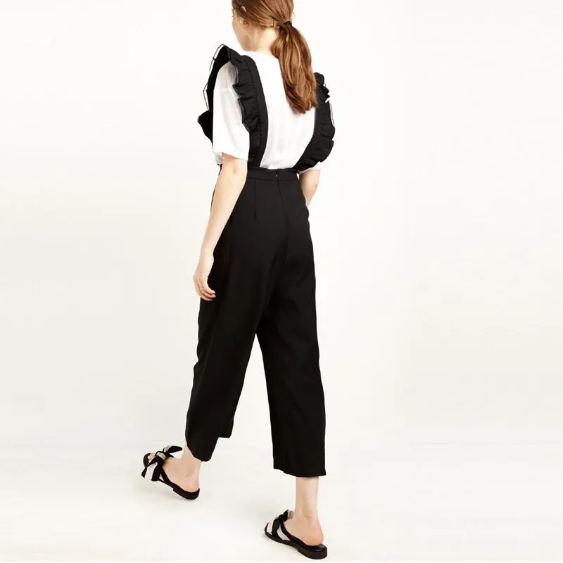 Jennifer Black Ruffle Sleeve Jumpsuit