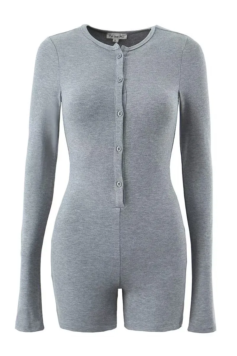 JH0331 Long Sleeve Fitted Rompers