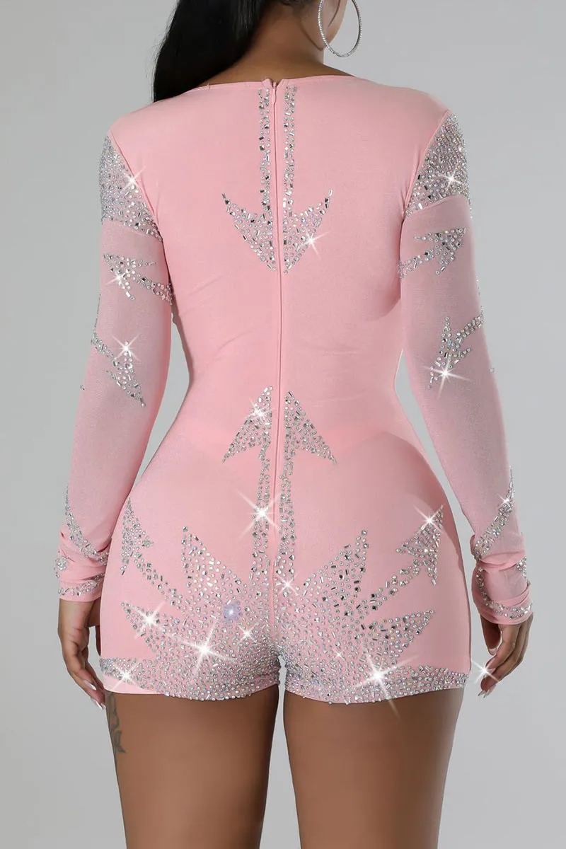 JH644 Rhinestones Party Rompers