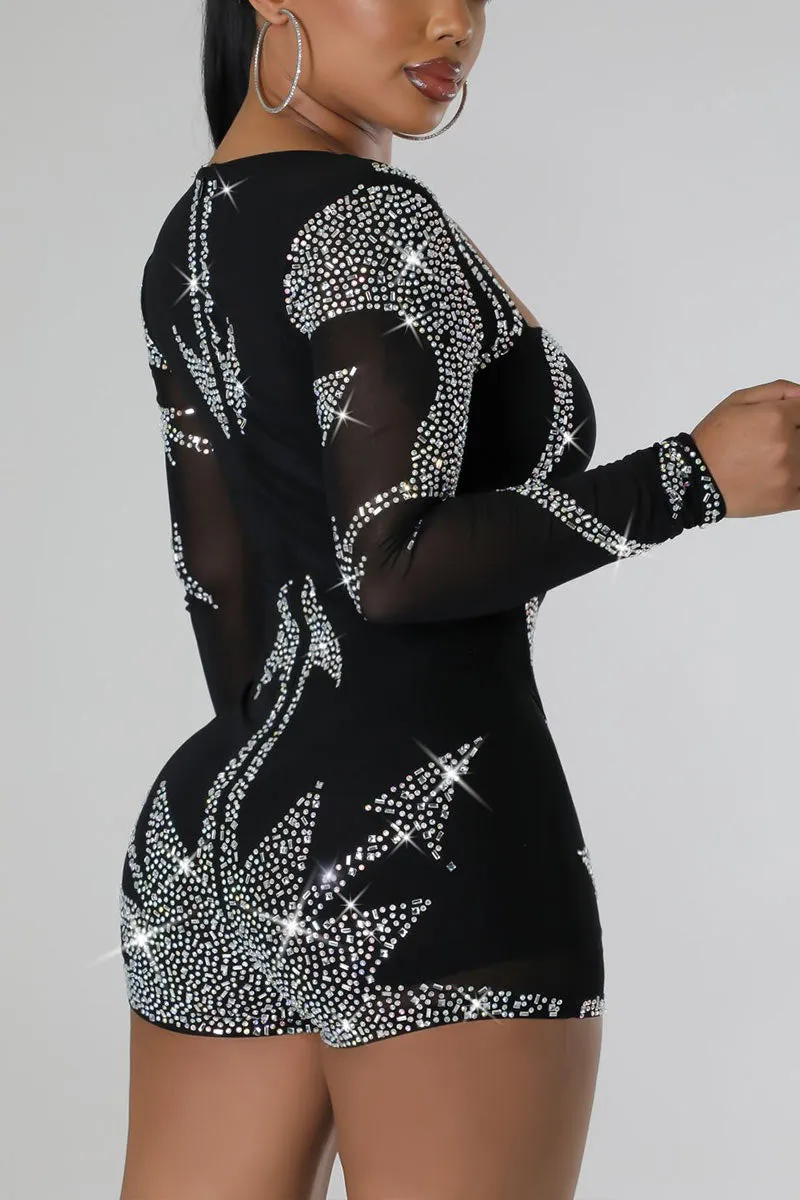 JH644 Rhinestones Party Rompers