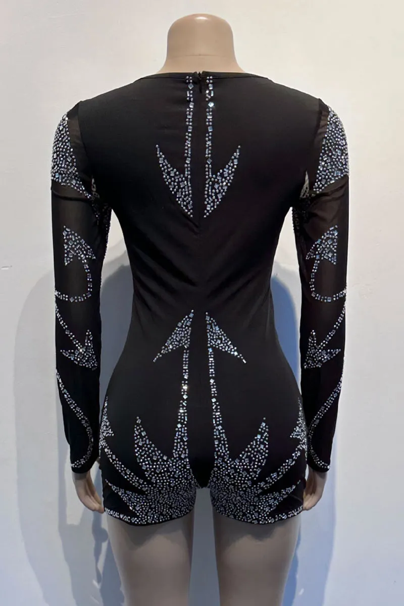 JH644 Rhinestones Party Rompers