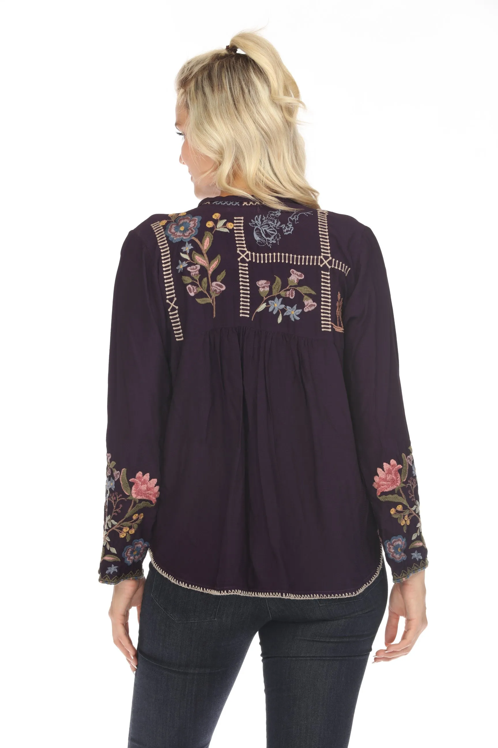 Johnny Was Mabel Embroidered Blouse C17523 *