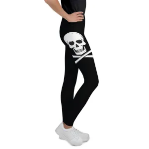Jolly Roger Pirate Flag Youth Leggings